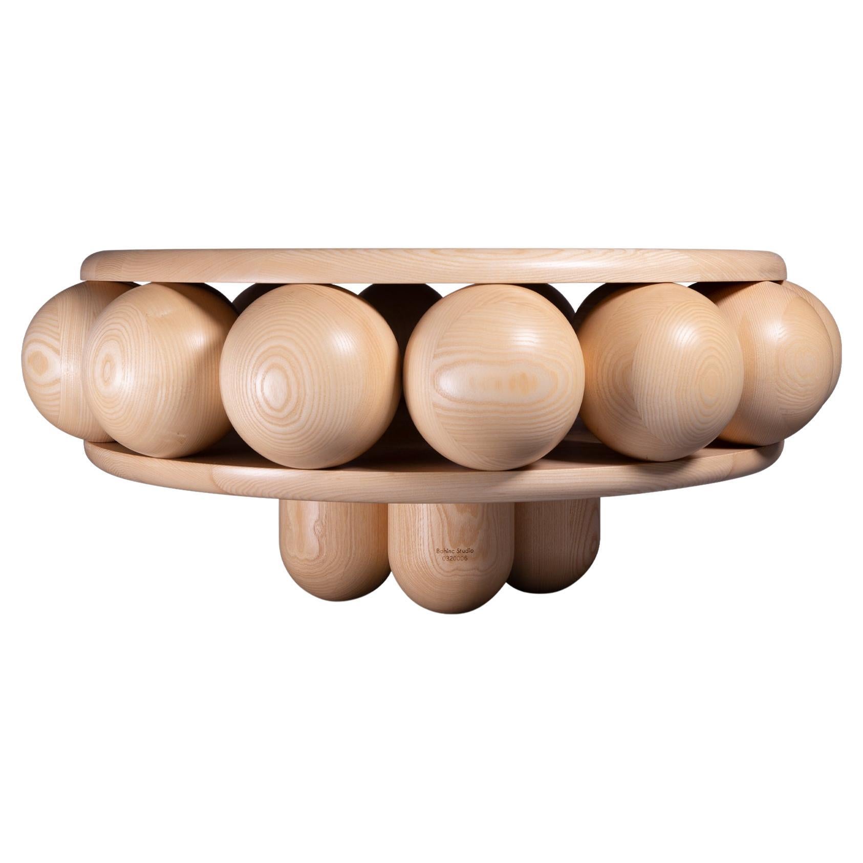 Macaroon Coffee Table by Lara Bohinc in Natural Finish Wood, in Stock For Sale