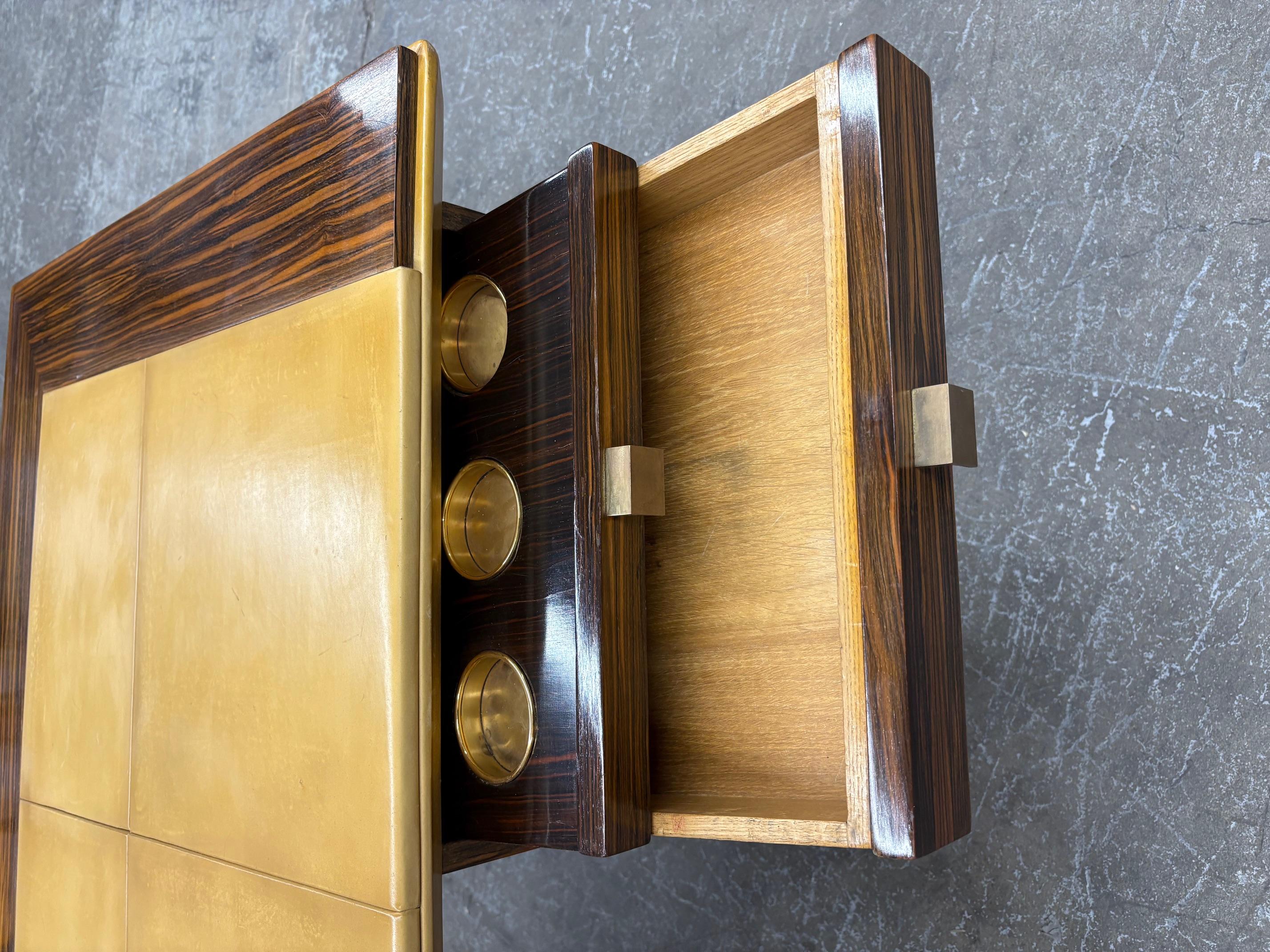 Macassar and Bronze Desk Attributed to Marc Du plantier For Sale 6