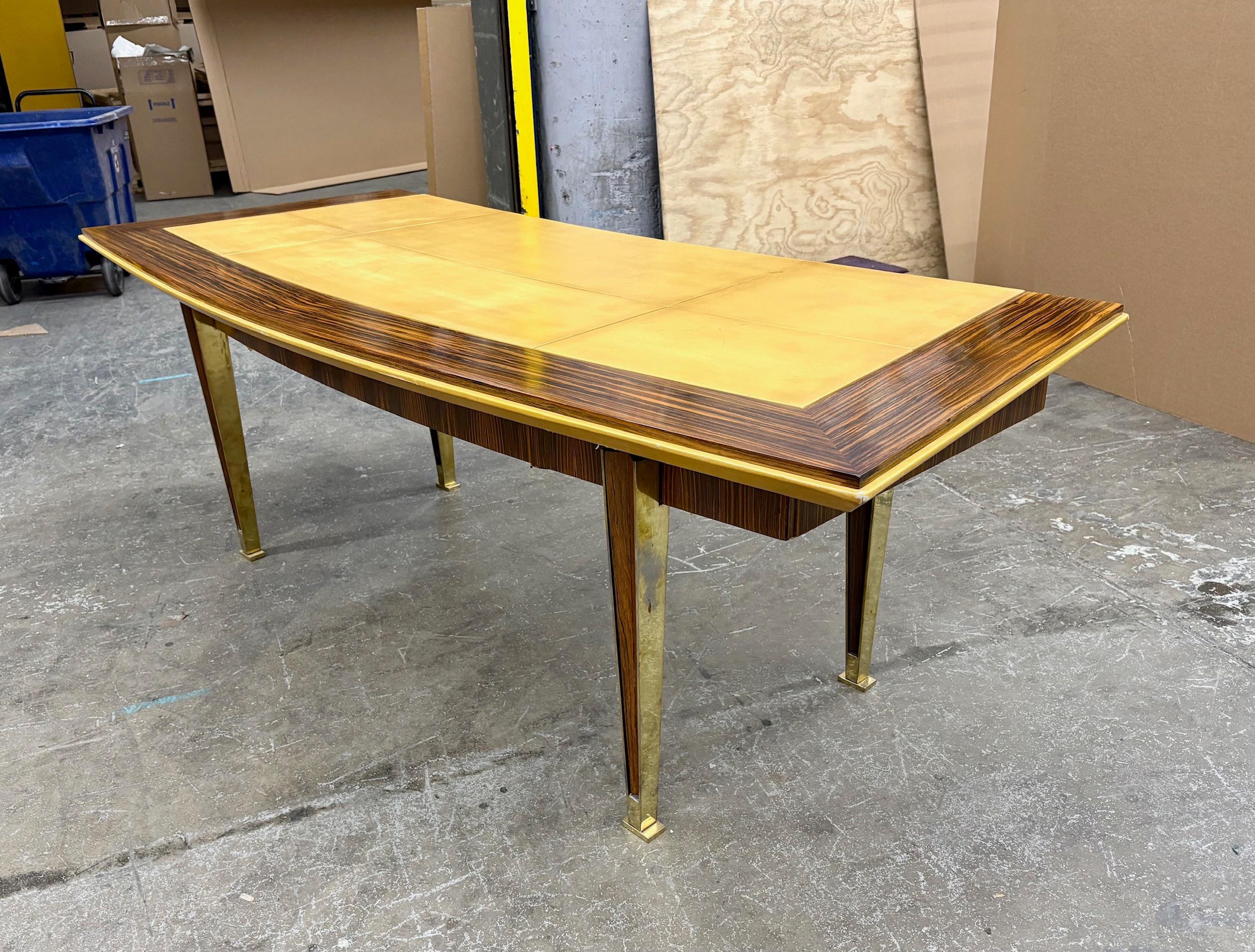 Macassar and Bronze Desk Attributed to Marc Du plantier For Sale 12