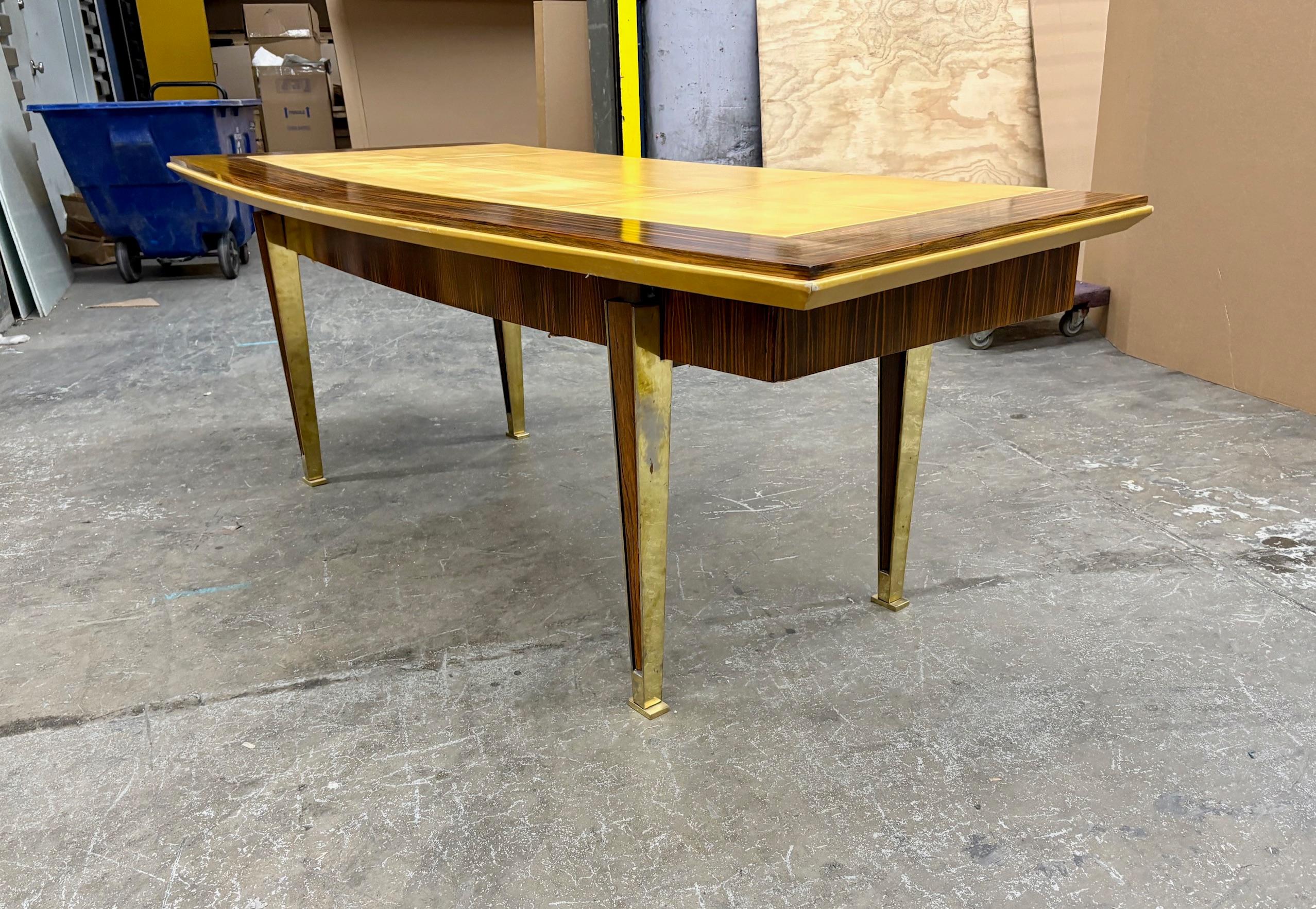 Macassar and Bronze Desk Attributed to Marc Du plantier For Sale 13