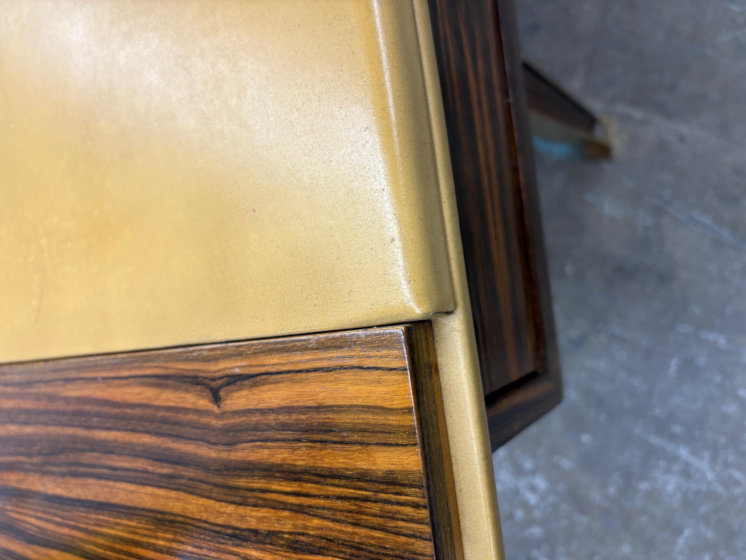 Macassar and Bronze Desk Attributed to Marc Du plantier For Sale 3