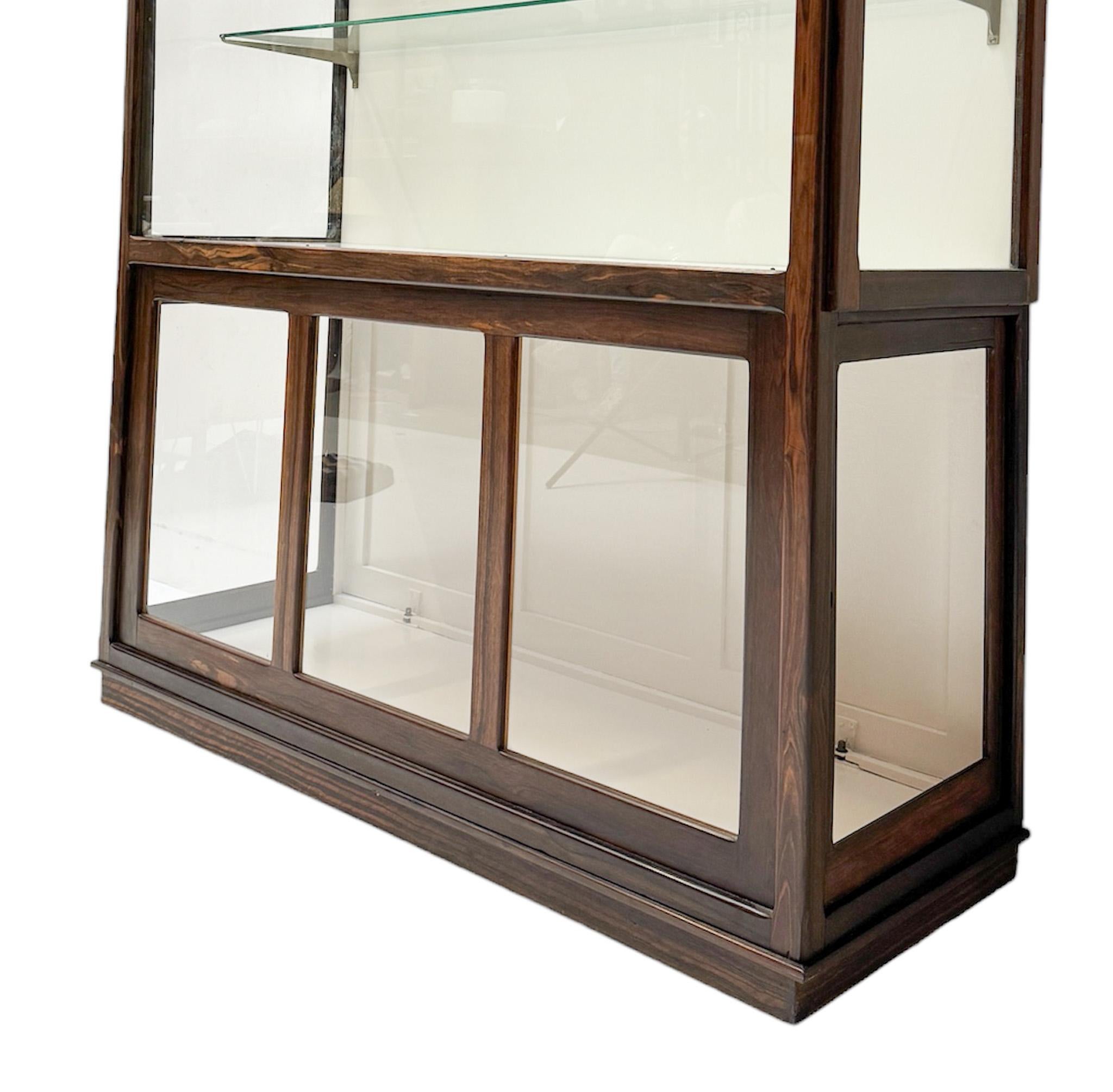 Macassar Art Deco Amsterdamse School Display Cabinet by Napoleon Le Grand, 1920s For Sale 3
