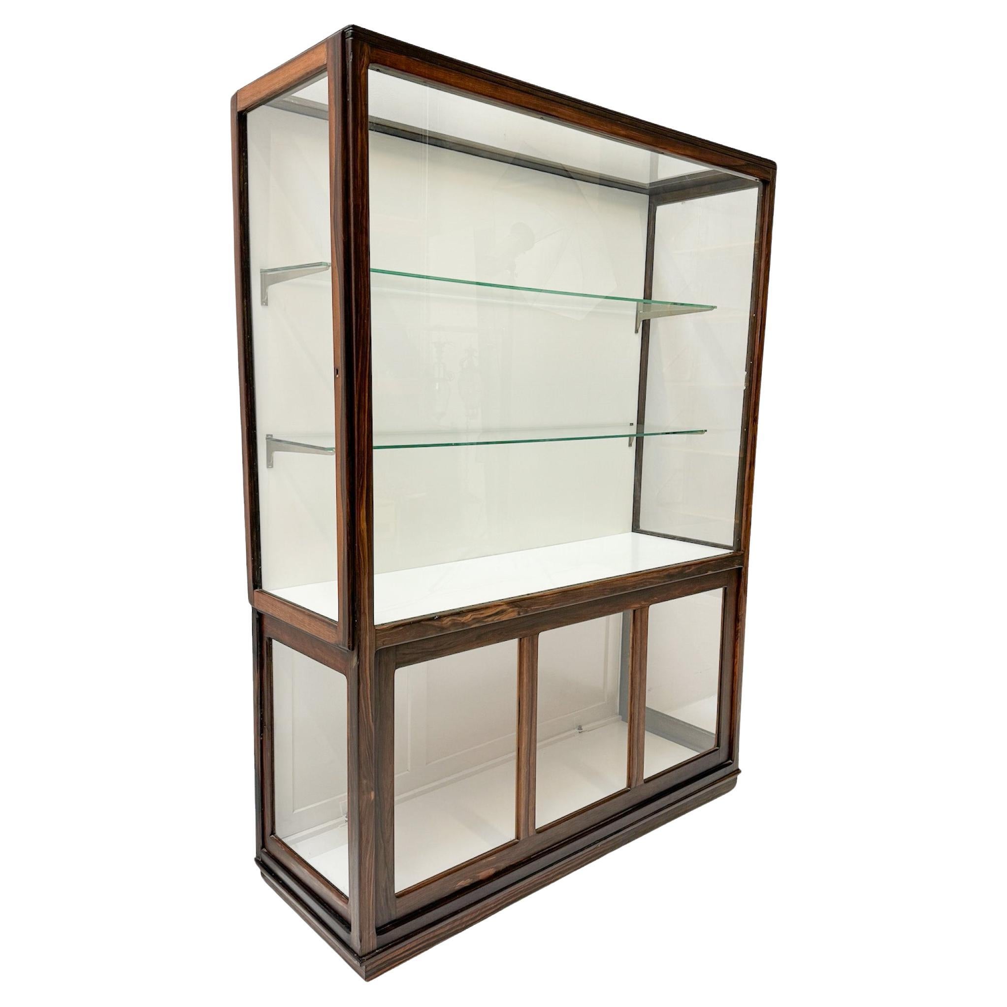 Macassar Art Deco Amsterdamse School Display Cabinet by Napoleon Le Grand, 1920s For Sale