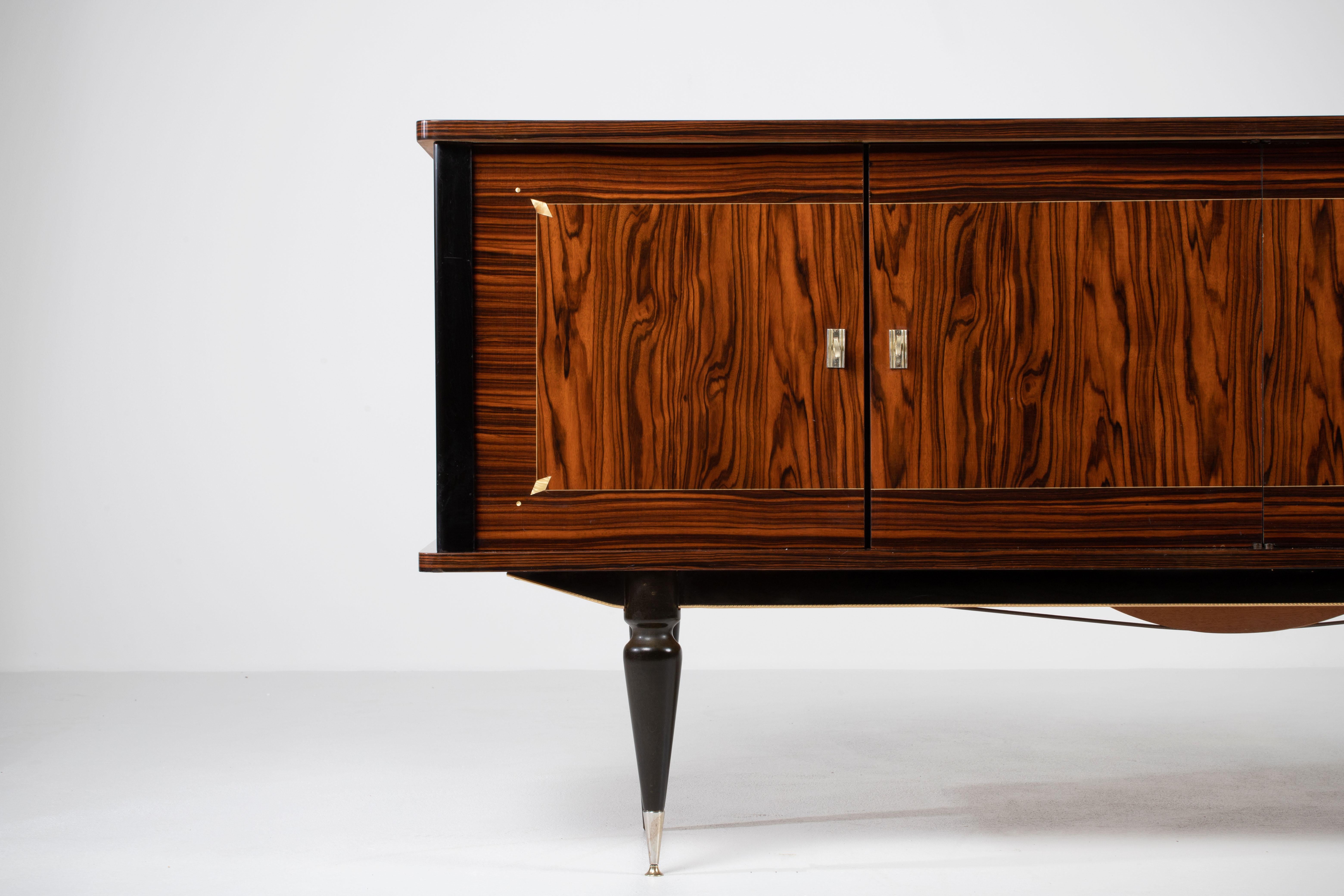 Macassar Art Deco Sideboard, France, 1940s 5