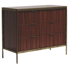 Macassar Chest of Drawers with Bronze-Patina Brass Details by R&Y Augousti