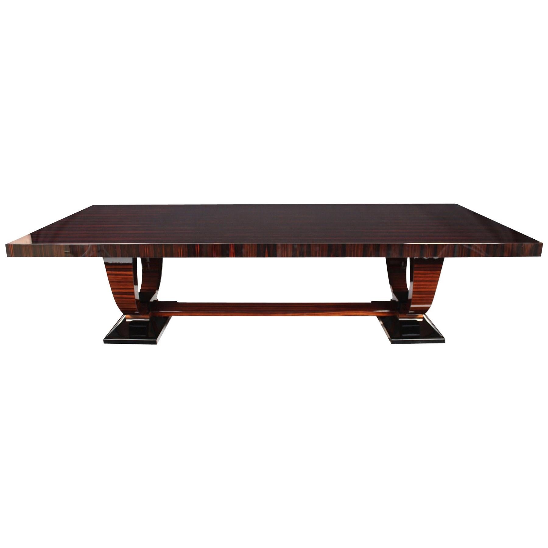 Macassar Custom Dining or Conference Table by Cygal Art Deco, Made in Germany For Sale