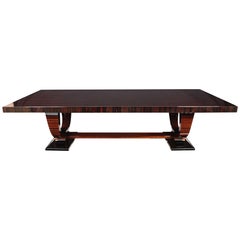 Macassar Custom Dining or Conference Table by Cygal Art Deco, Made in Germany