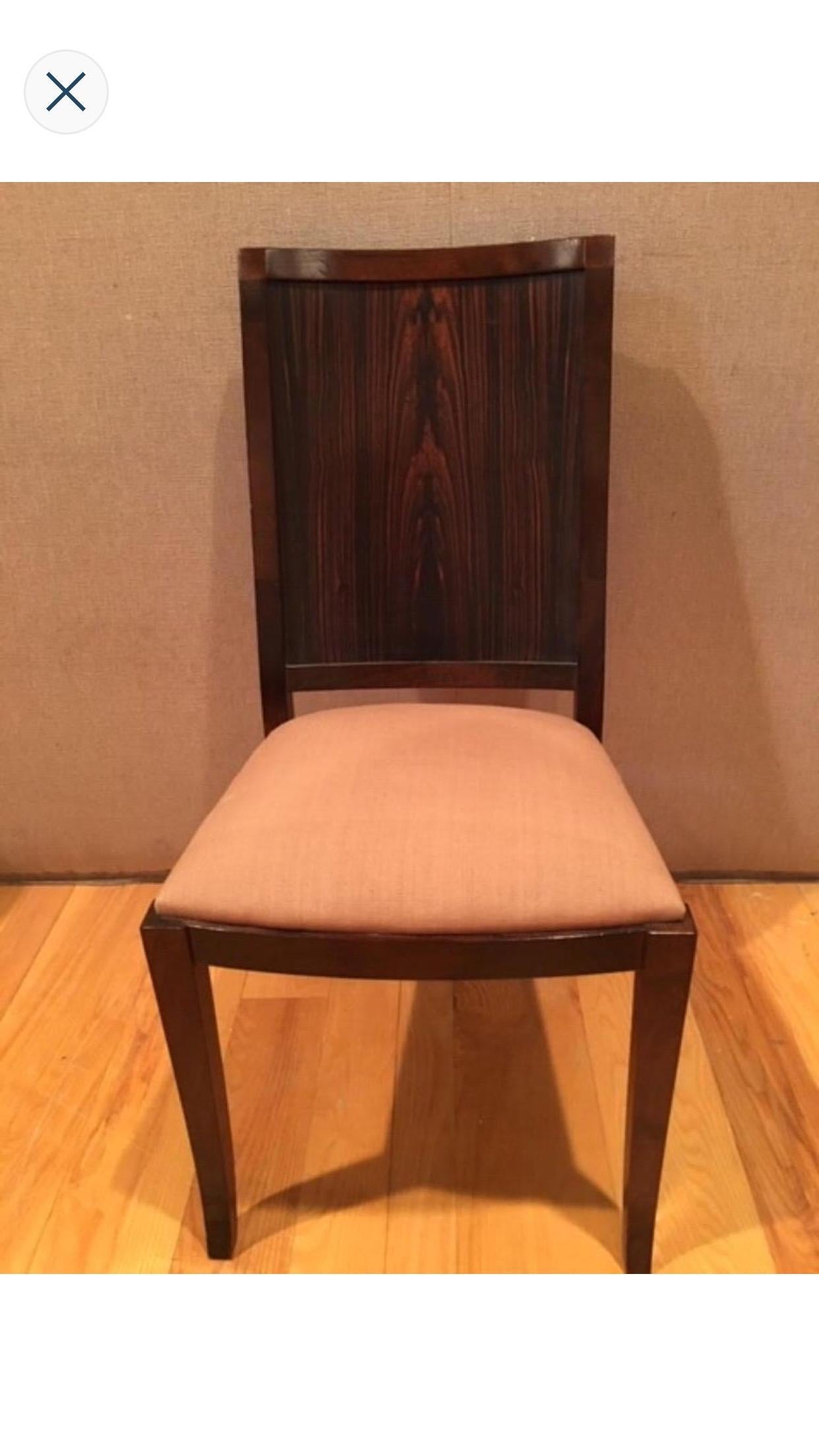 Woodwork Macassar Ebony and Walnut Dining Chairs For Sale
