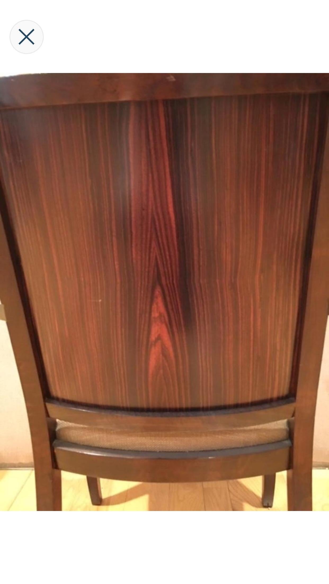 Contemporary Macassar Ebony and Walnut Dining Chairs For Sale