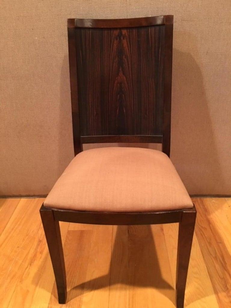 Macassar Ebony and Walnut Side Chair in Fabric or Leather In Excellent Condition For Sale In Wilton, CT