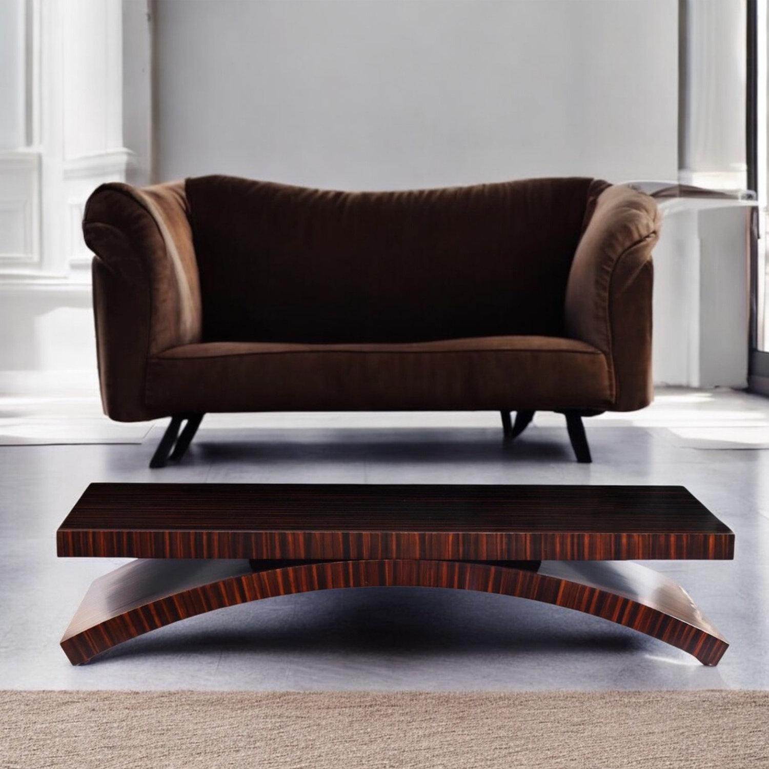 Mesa baja Arco de ébano de Macassar por Michael Vanderbyl para Boiler Domicile Estadounidense en venta