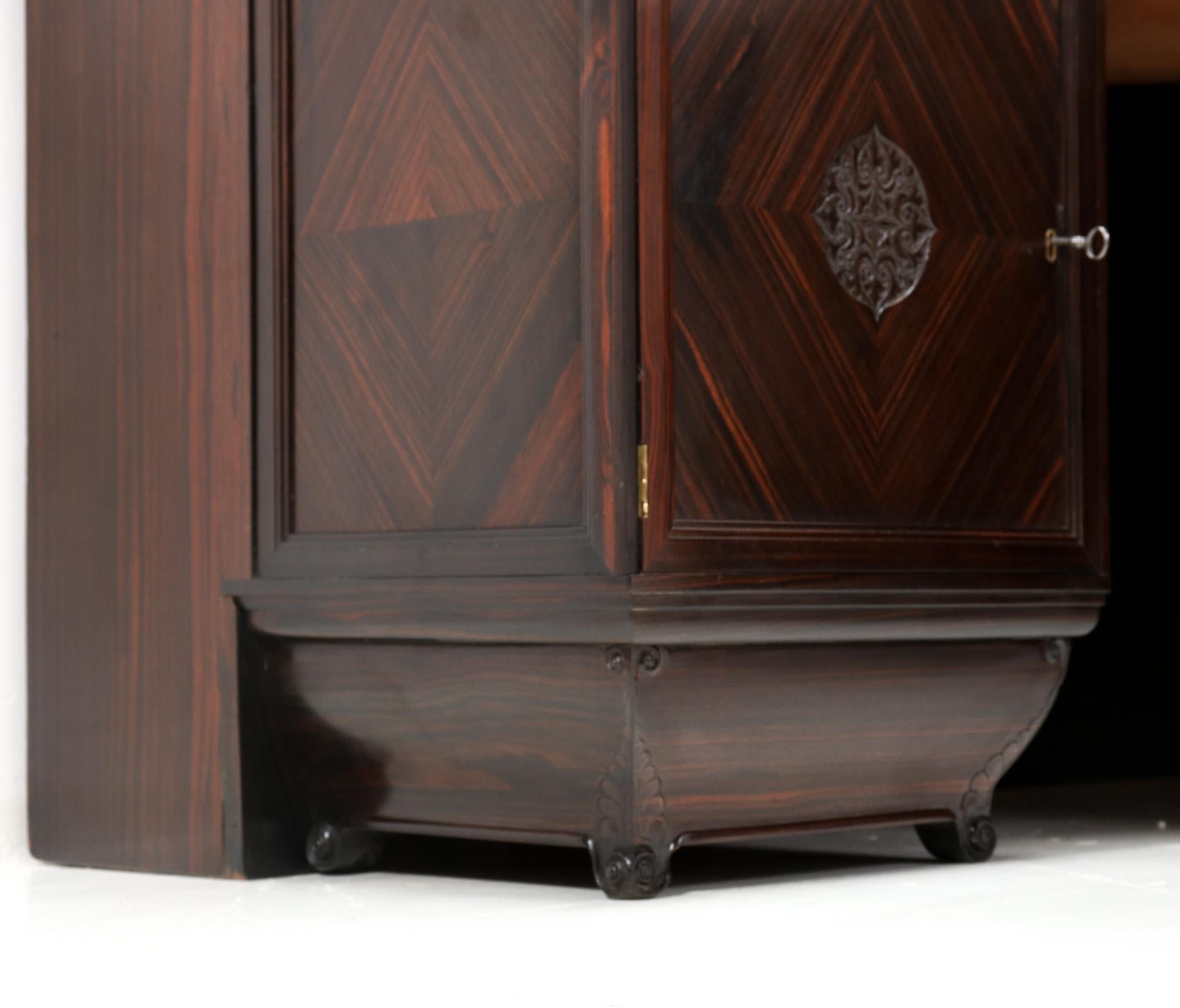 Macassar Ebony Art Deco Amsterdamse School Desk by Daniel van Dorp for Reens 10