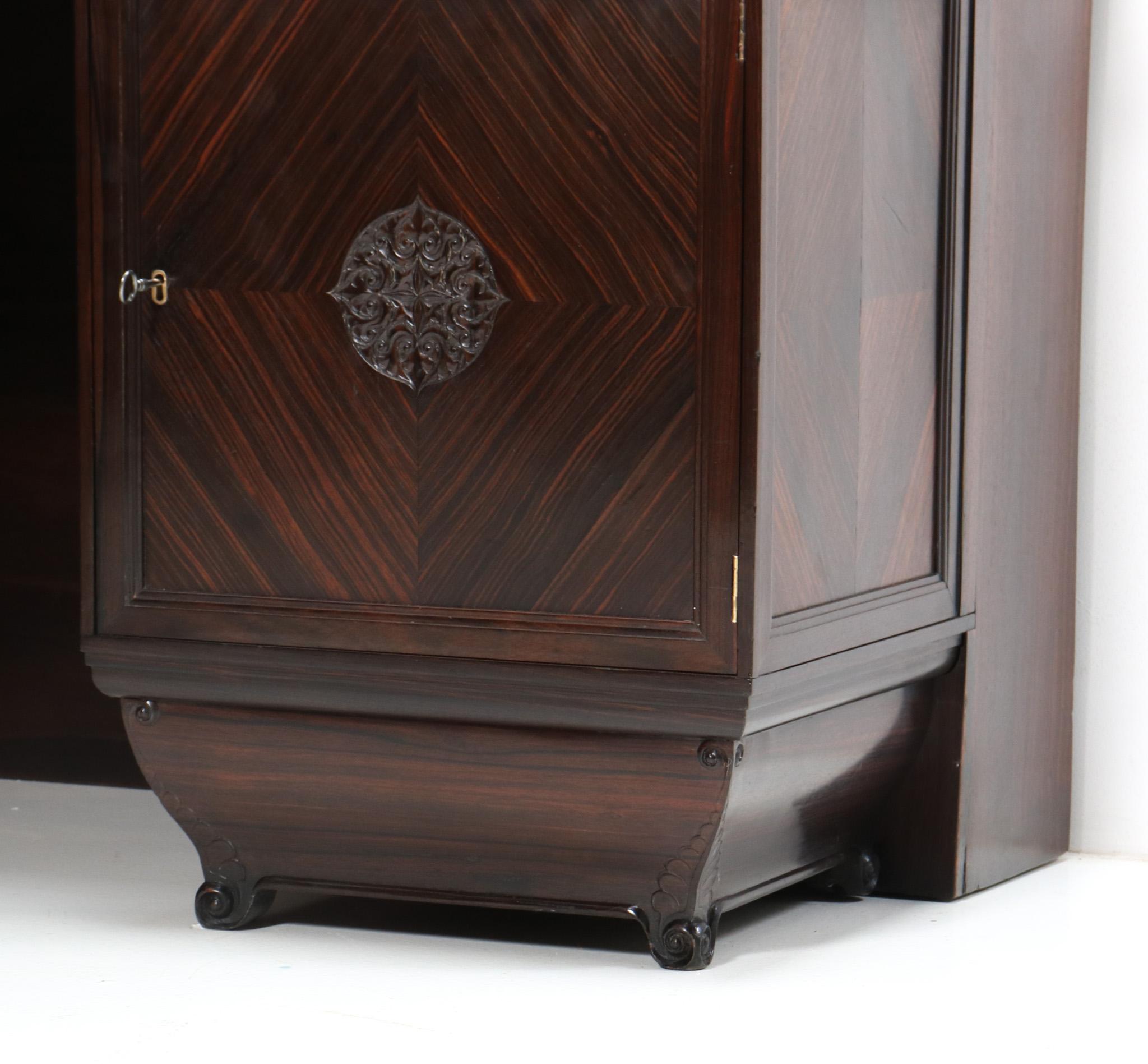 Macassar Ebony Art Deco Amsterdamse School Desk by Daniel van Dorp for Reens 11