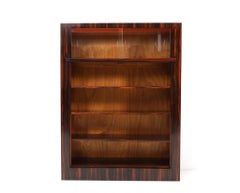 Macassar Ebony Art Deco Modernist Bookcase by Hendrik Wouda for Pander, 1920s