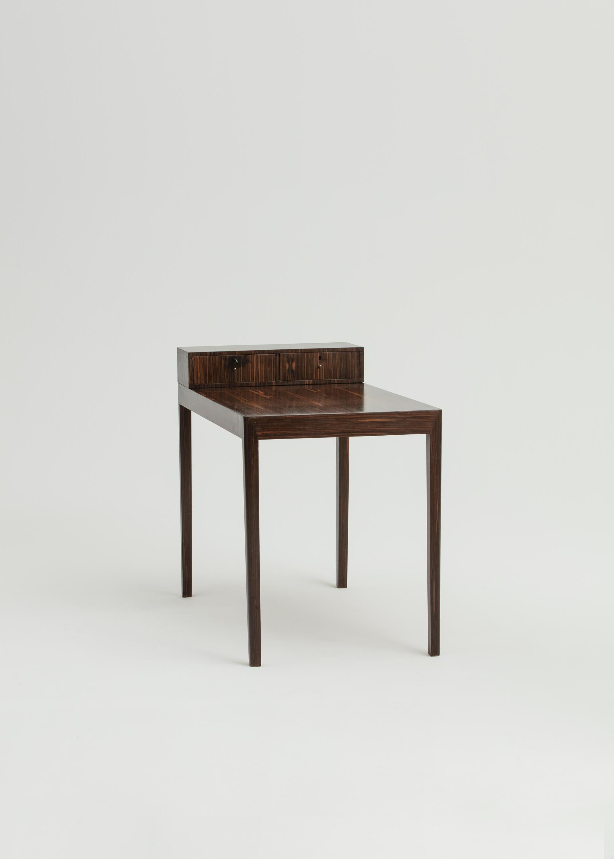 Macassar Ebony Desk by Margareta Köhler In Good Condition For Sale In Borås, SE