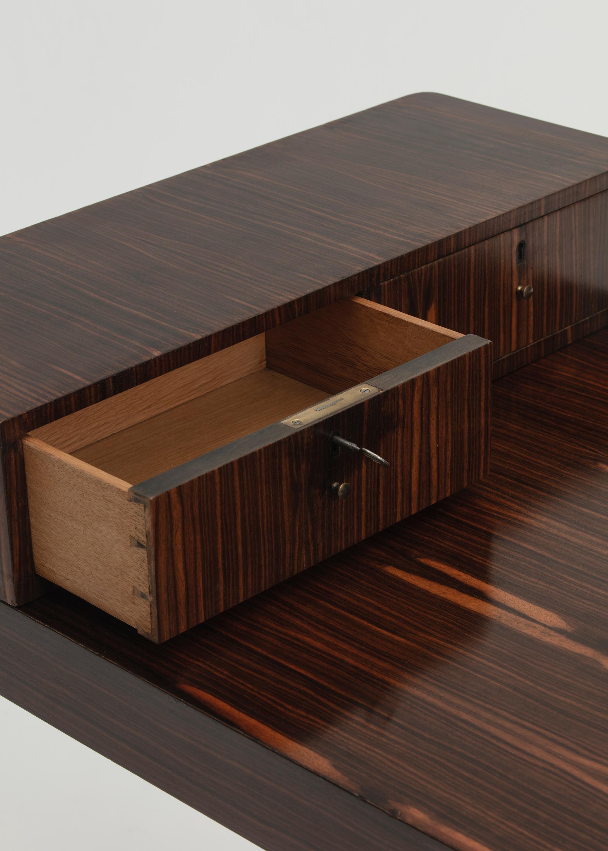 Wood Macassar Ebony Desk by Margareta Köhler For Sale