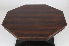 Macassar Ebony Dutch Art Deco Center Table by 't Woonhuys Amsterdam, 1930s
