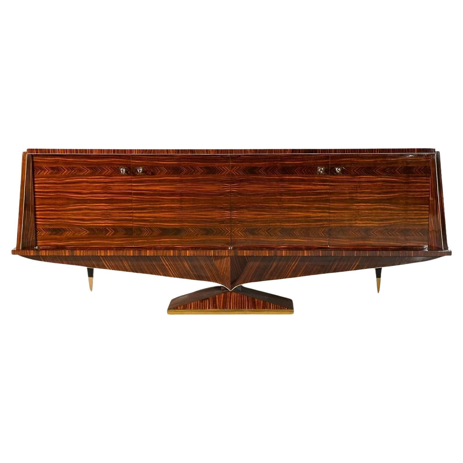Macassar Ebony French Credenza by N. F. Ameublement, 1950 For Sale