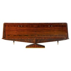Vintage Macassar Ebony French Credenza by N. F. Ameublement, 1950