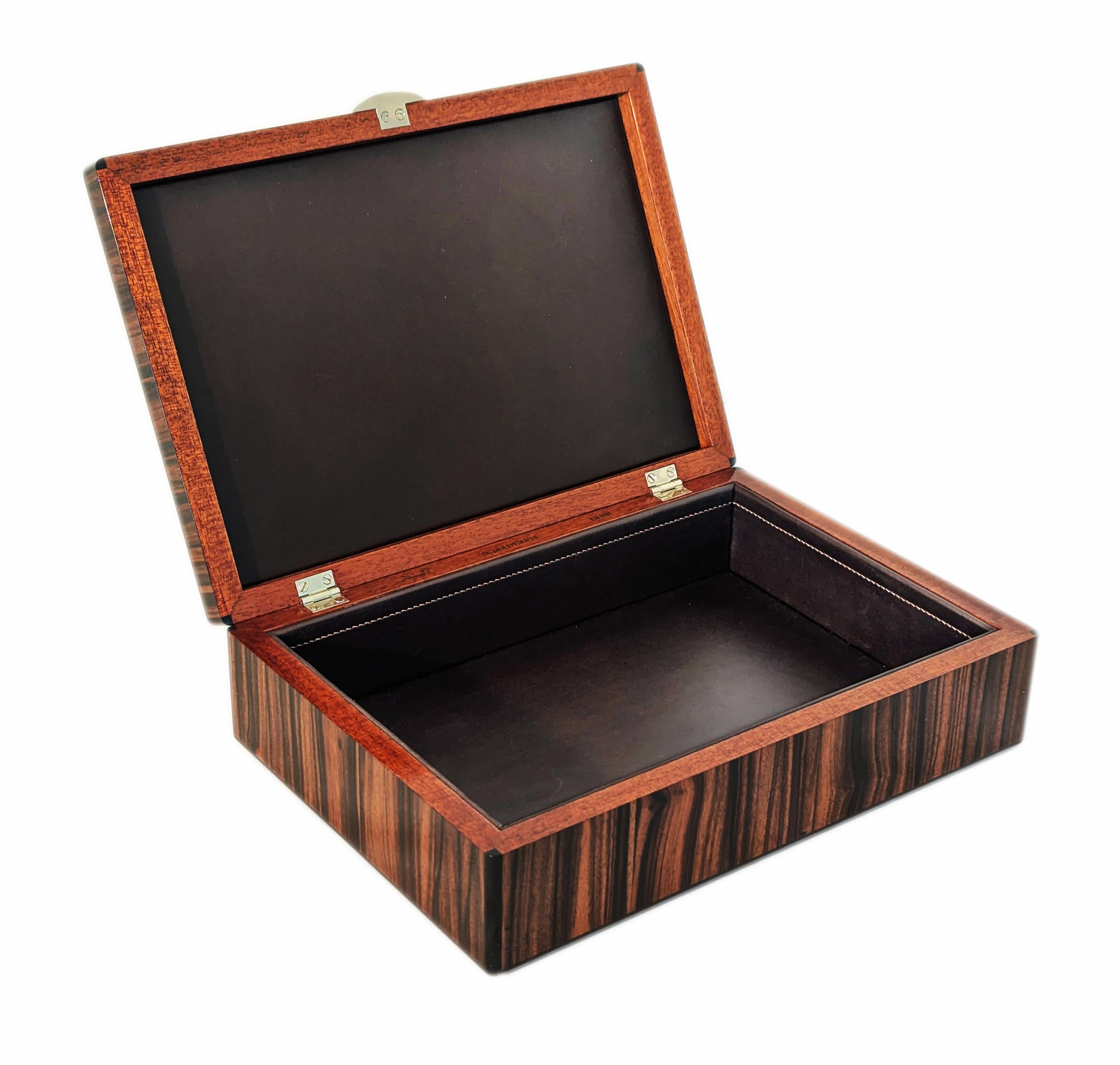 Macassar Ebony Keepsake Box - One-of-a-Kind For Sale 6