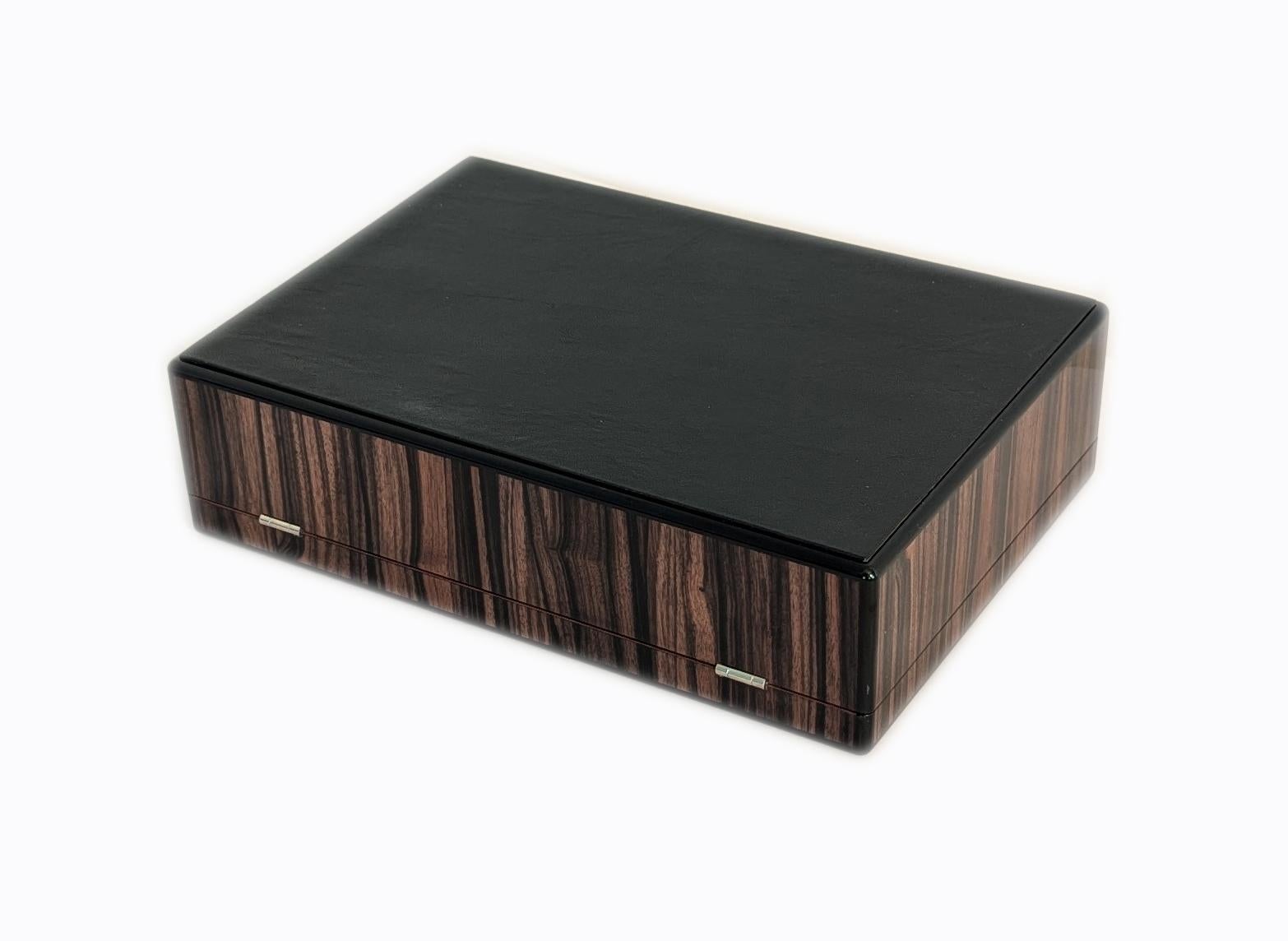 Hand-Crafted Macassar Ebony Keepsake Box - One-of-a-Kind For Sale