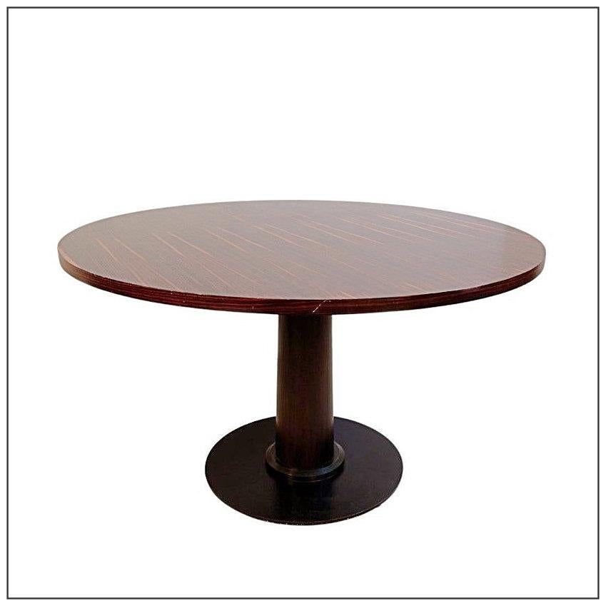Table ronde en ébène de Macassar Ø 128cm en vente 2