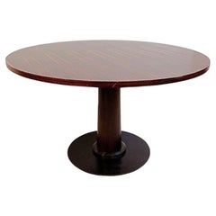 Runder Esstisch aus Makassar-Ebenholz Ø 128cm