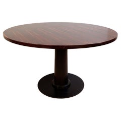 Used Macassar Ebony Round Dining Table