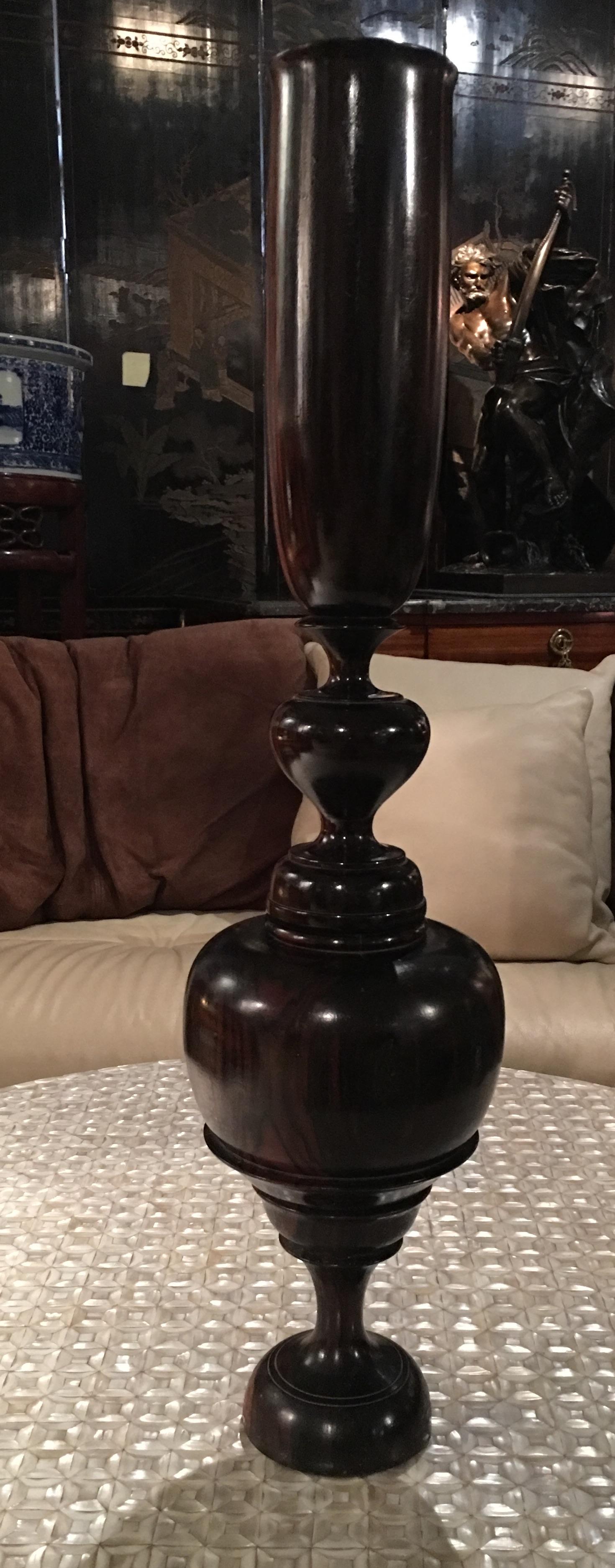 Macassar ebony sculpture. 20th century.