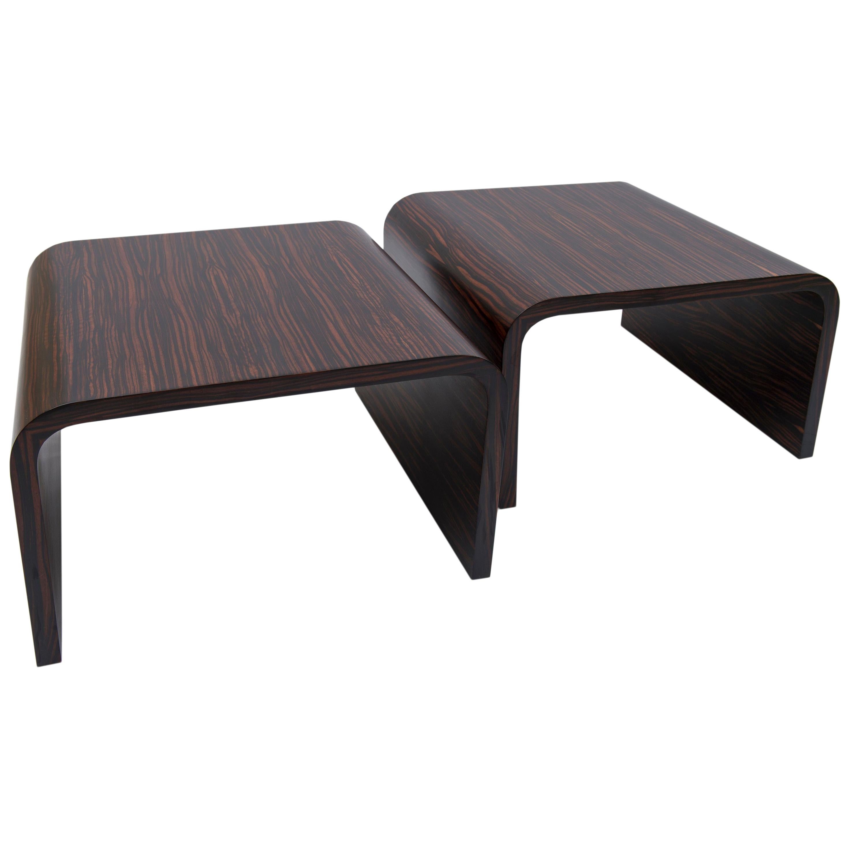 Macassar Ebony Side Tables For Sale