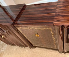 Macassar ebony sideboard, stamped "A. De Beyne, Roubaix