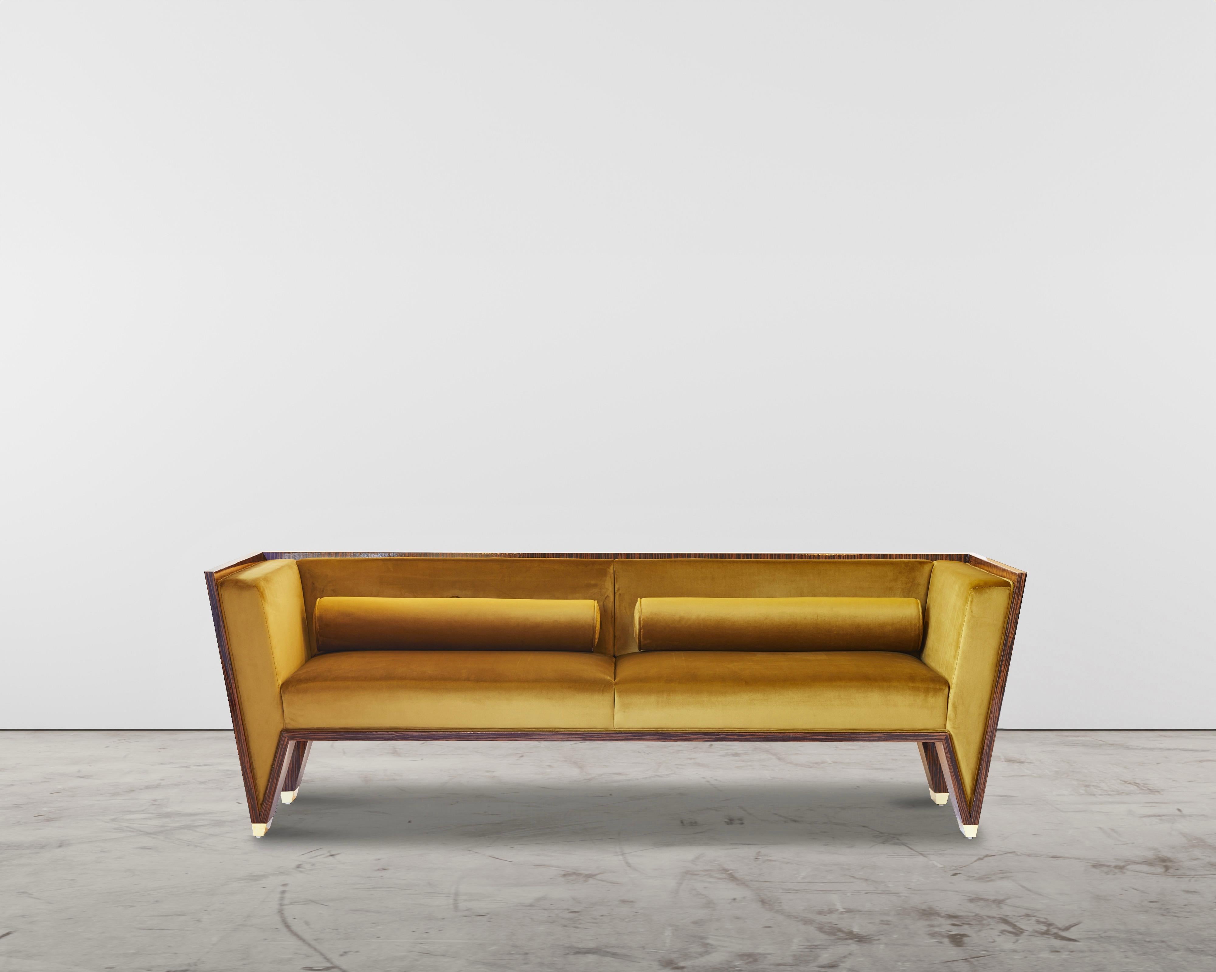 gold velvet sofa