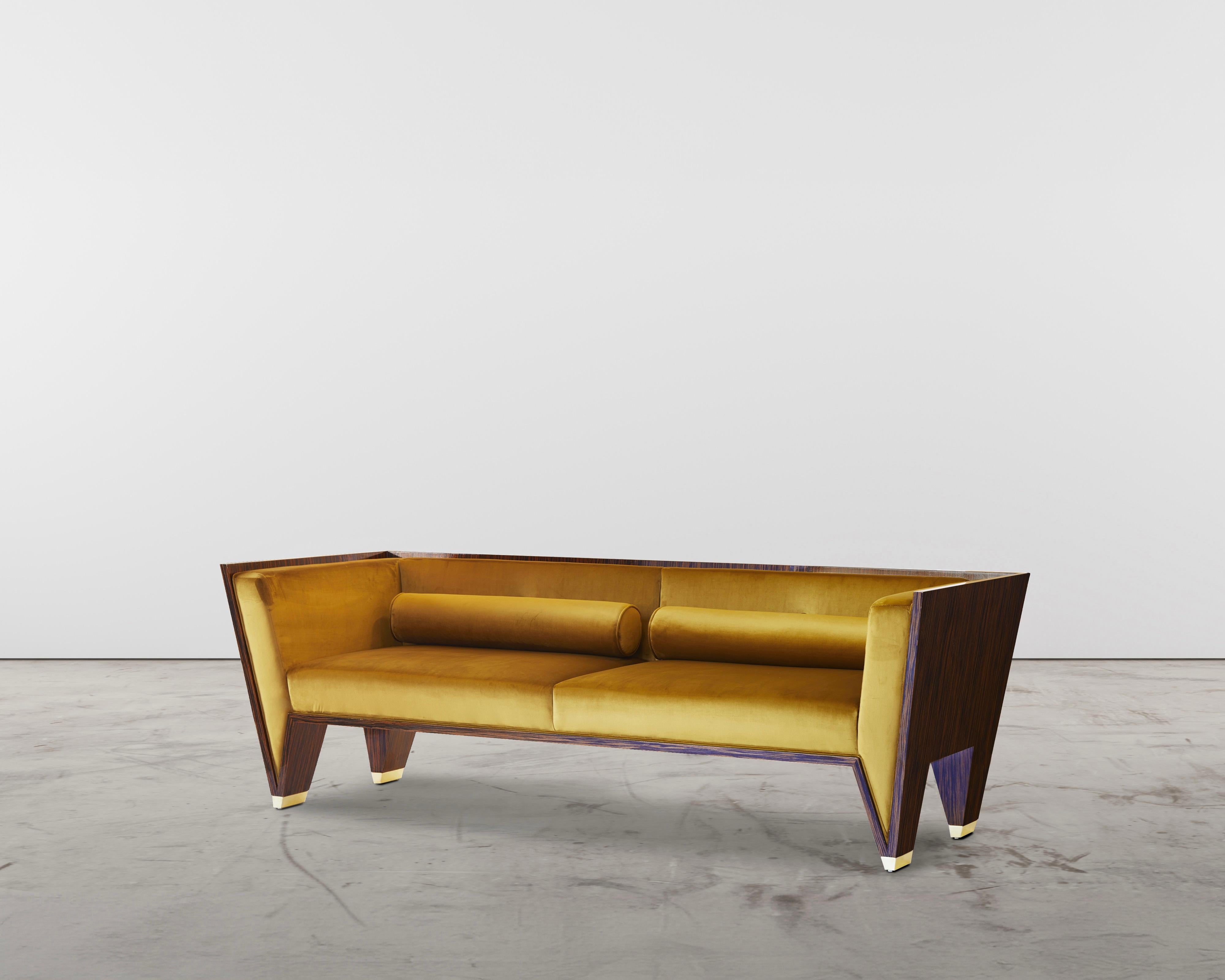 gold velvet couch