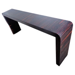 Macassar Ebony Waterfall Console Table, 1960-1970