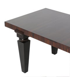 Macassar Ebony Wood Art Deco Style Coffee Table