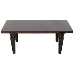 Macassar Ebony Wood Art Deco Style Coffee Table