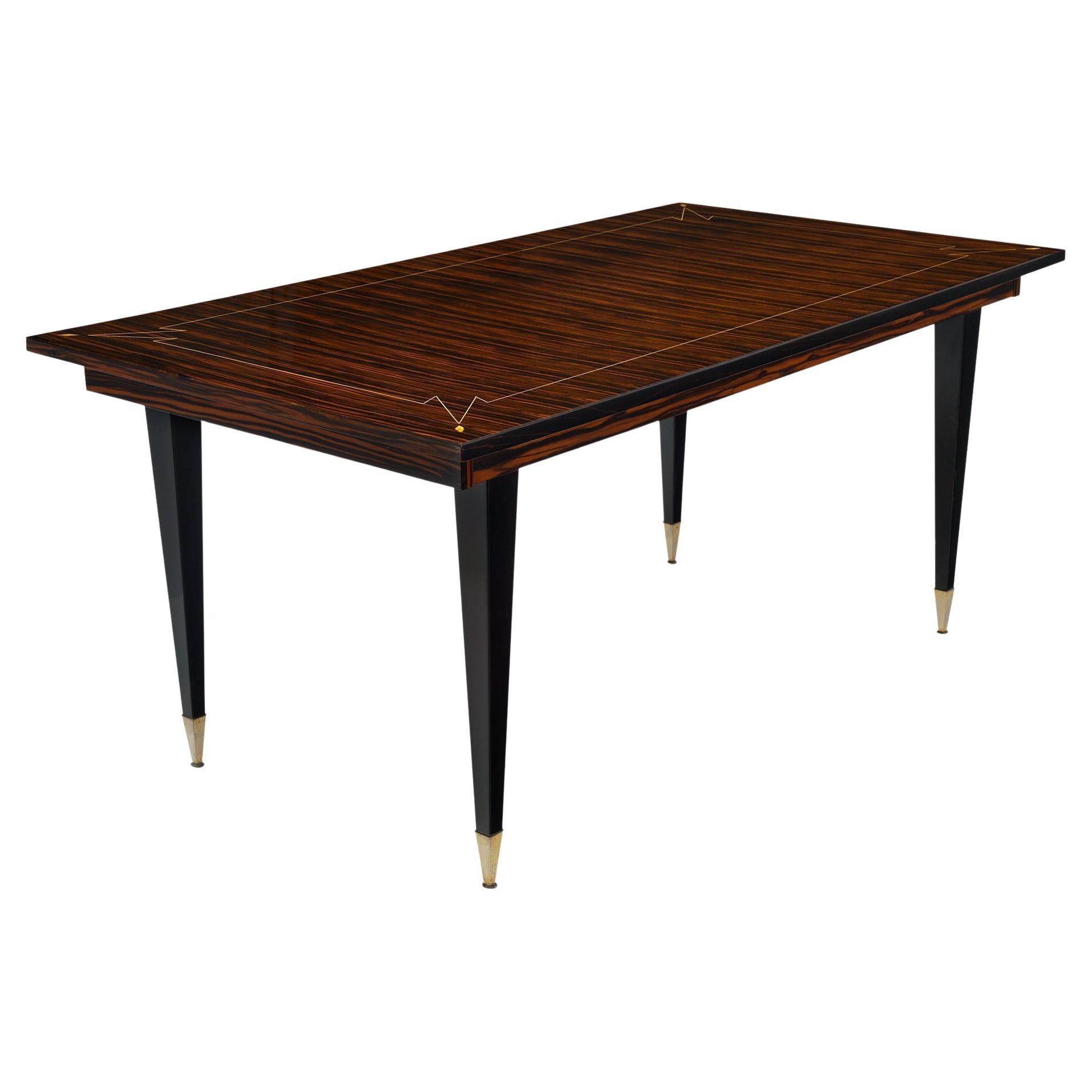 Mesa de comedor Macassar de mediados de siglo en venta