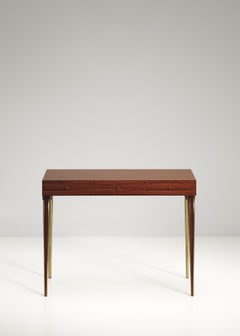Macassar Writing Desk with Bronze-Patina Brass Deatils by R&Y Augousti