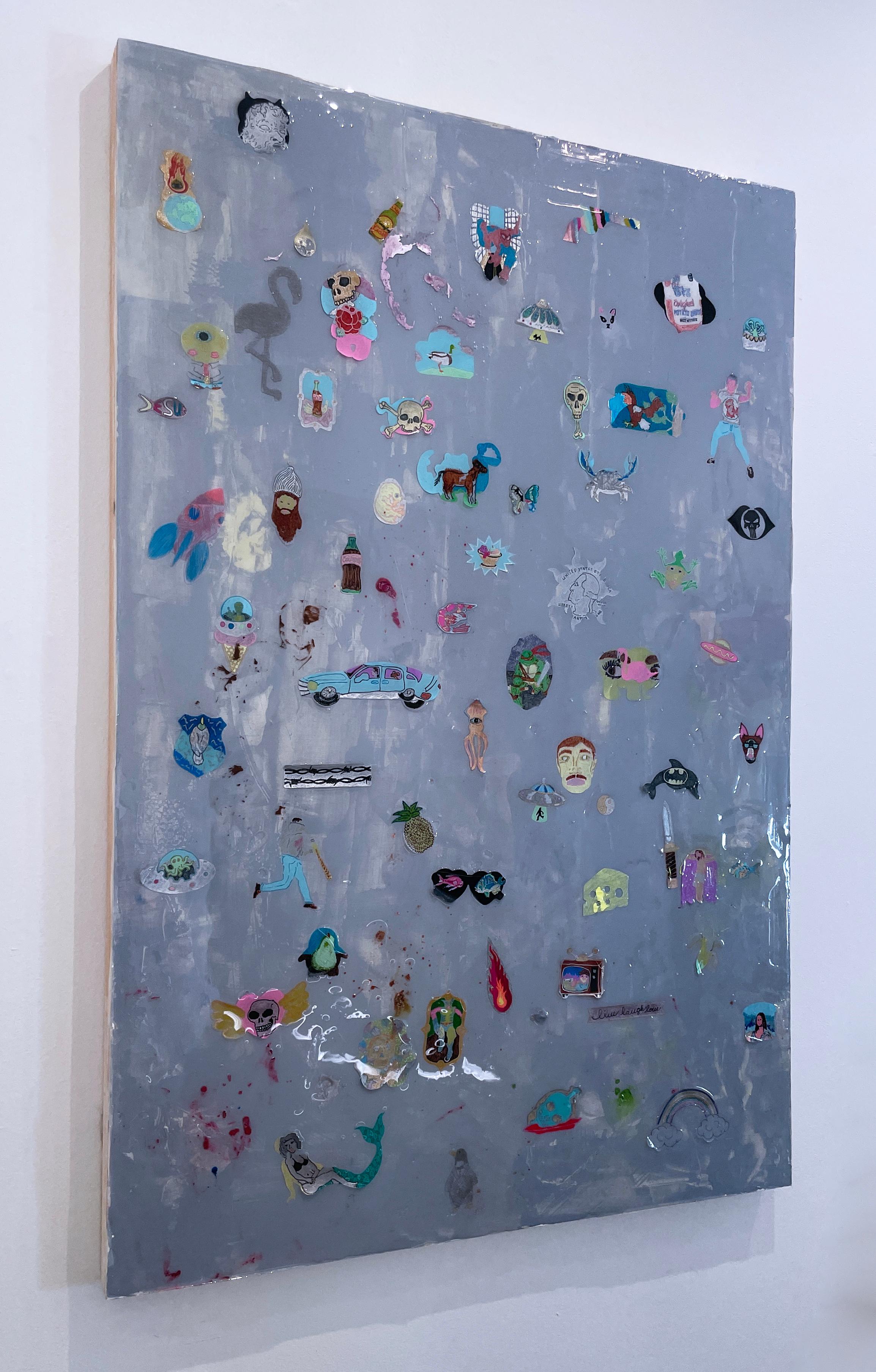 Mixed-Media / Stickers / Illustration / Pop and Contemporary Pop / Human Figure / Chess / Comic Books / Video Games / Resin / Drawing / Representations of Everyday Objects / Figurative Art / Pop Art

From Macauley Norman's solo exhibition, CRYPTIC