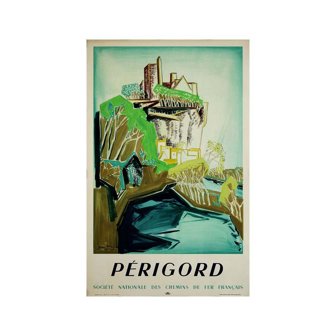 1948 original travel poster “Périgord” by Mac'Avoy for SNCF For Sale 3