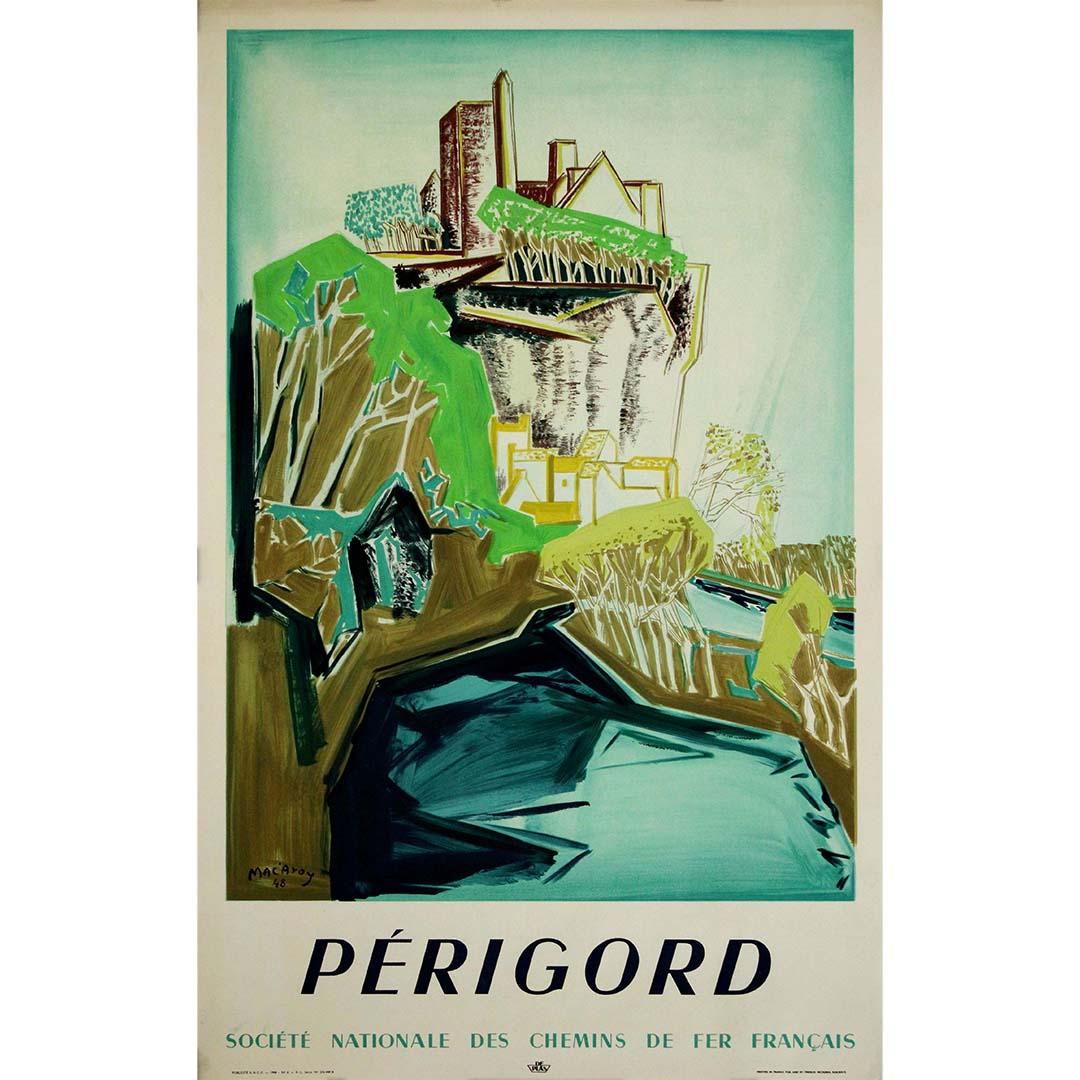1948 original travel poster “Périgord” by Mac'Avoy for SNCF