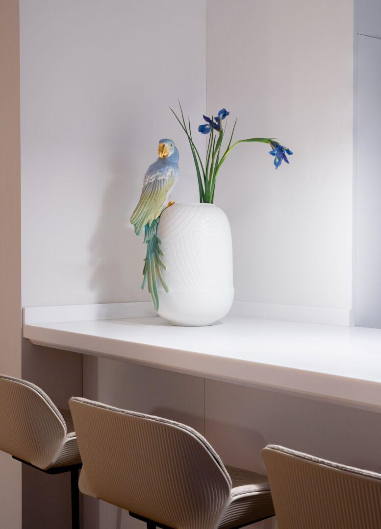 Spanish Lladró Macaw Bird Vase For Sale