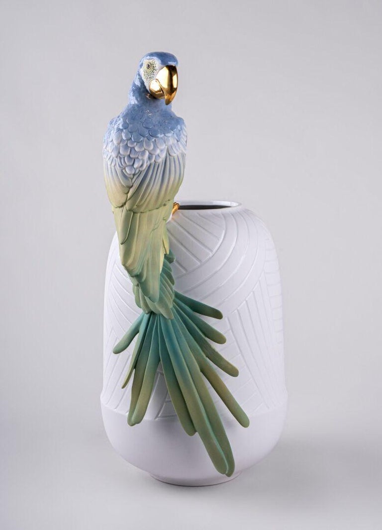 Lladró Macaw Bird Vase For Sale at 1stDibs