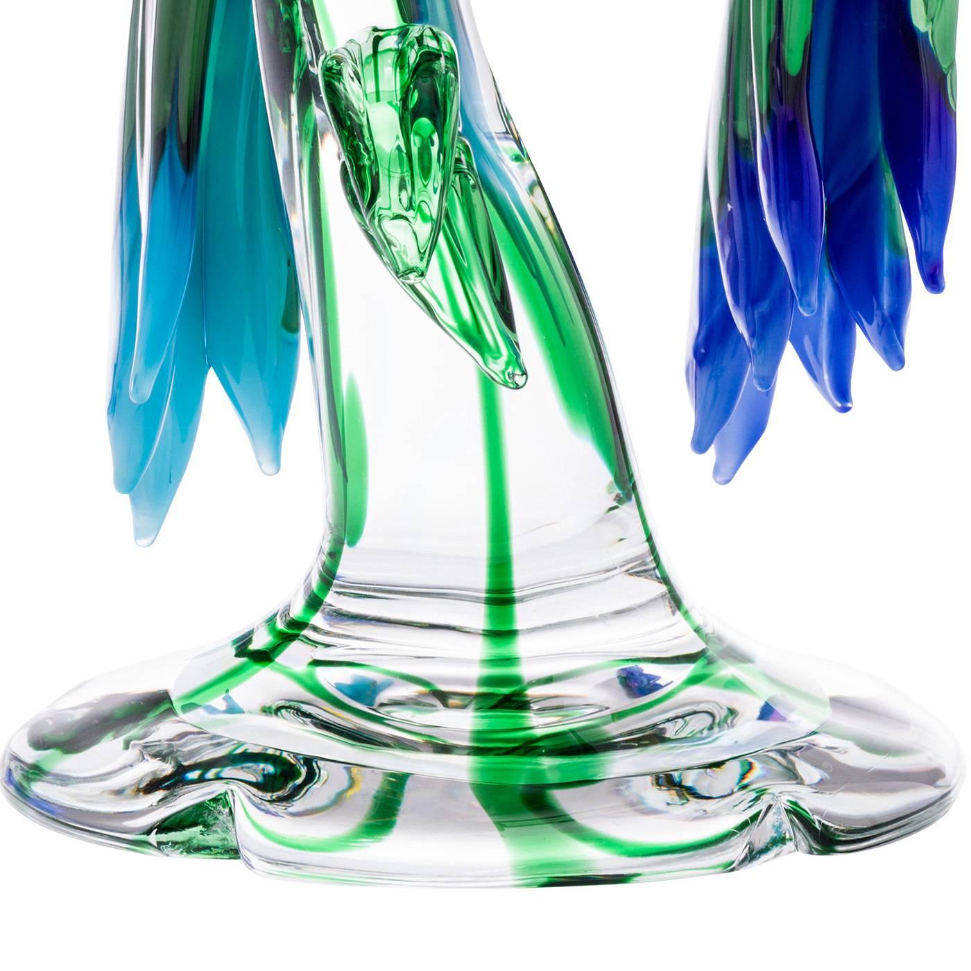 Macaw Parrots in Murano Glass In New Condition In Milan, IT