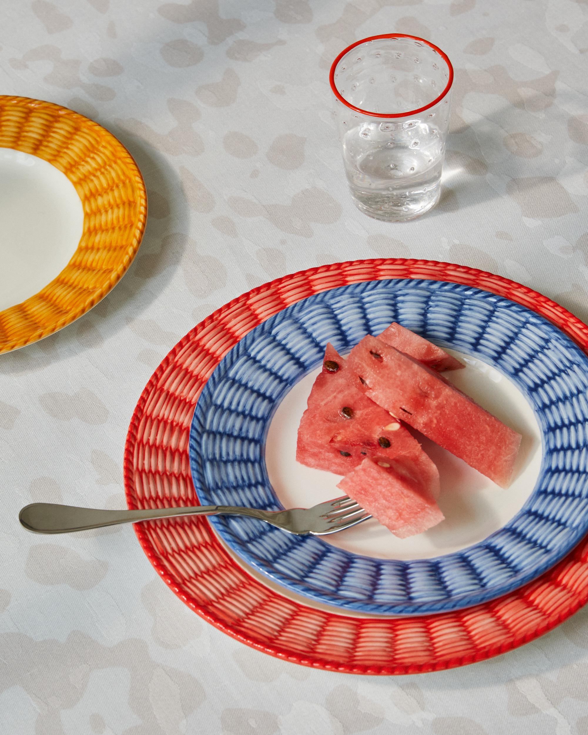 Italian Macchia su Macchia Milk Jacquard Tablecloth by Stories of Italy For Sale