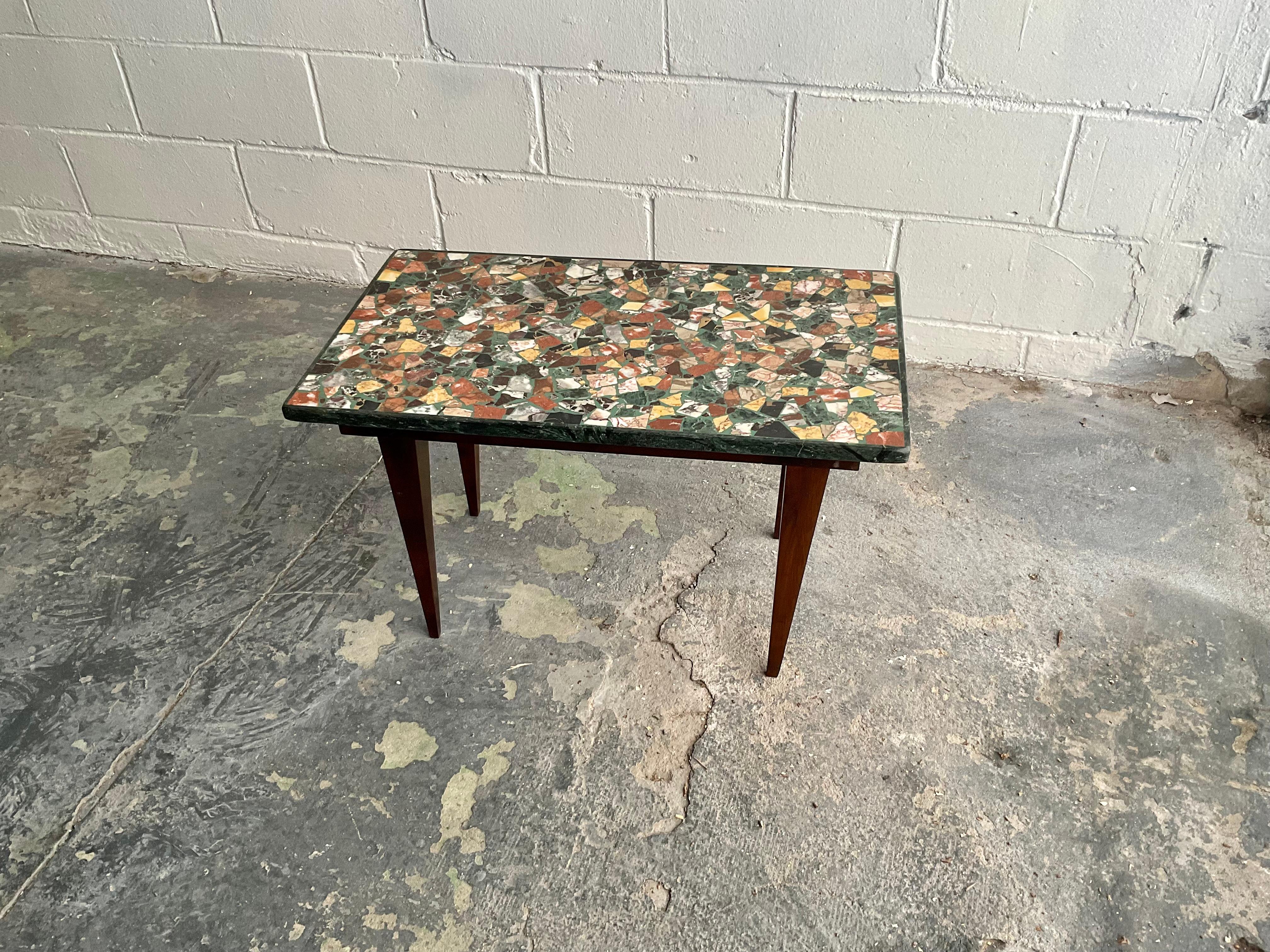 Mosaic “Macchiaioli” Occasional Table with Terrazzo Top by Montaperto Studios, 2023 For Sale