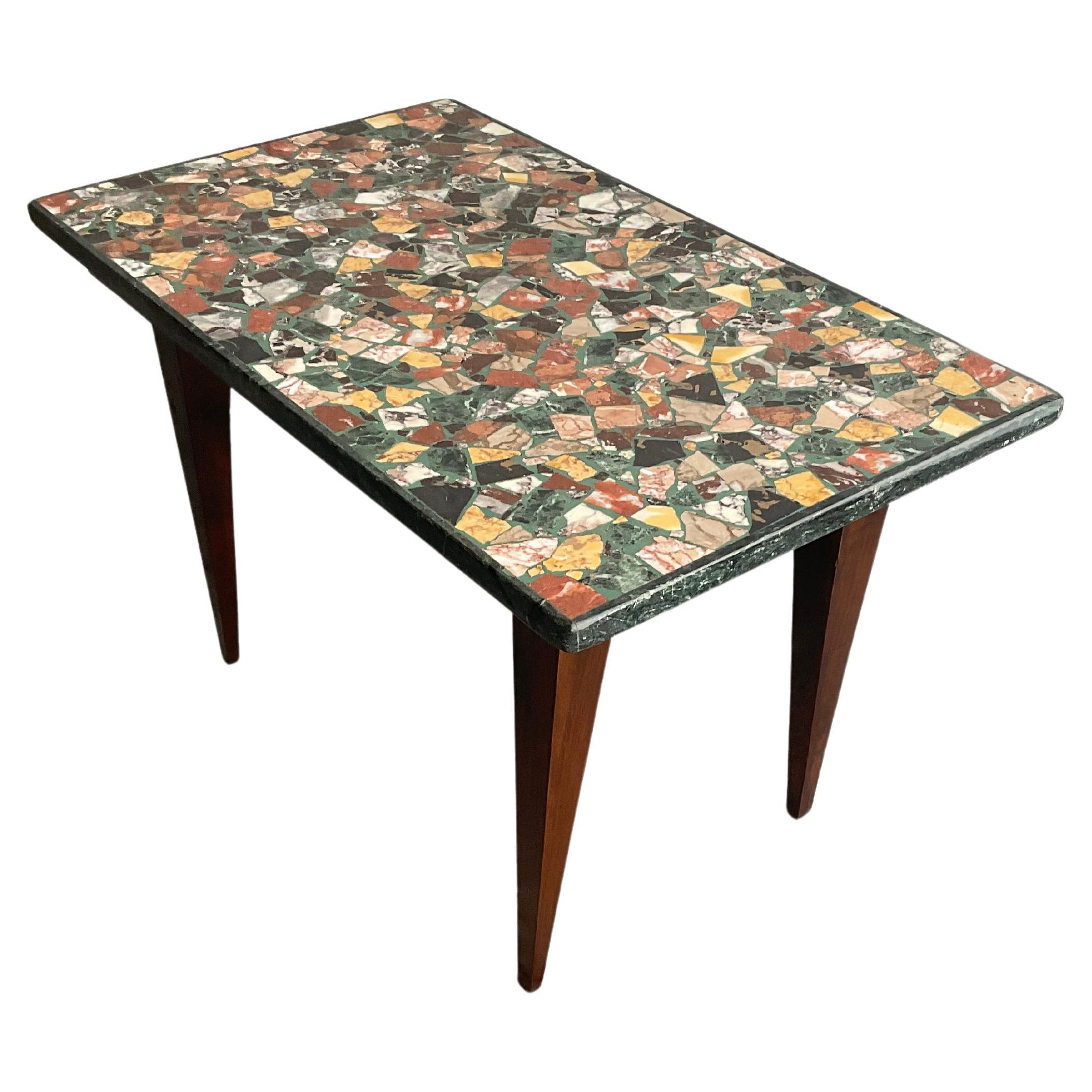 “Macchiaioli” Occasional Table with Terrazzo Top by Montaperto Studios, 2023 For Sale