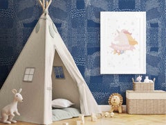 Macchiette Blu Classico Wallpaper - Les Petits collection