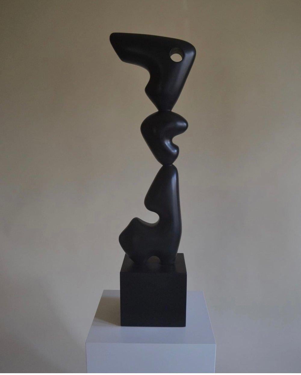 Macedoine Sculpture by Chandler McLellan
Limited Edition of 8 Pieces.
Dimensions: D 17.8 x W 25.4 x H 83.8 cm. 
Materials: Painted black hard maple. 

Sculptures will be signed and numbered on the bottom of the base. Wood grain will vary, wood