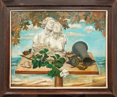 "Untitled" Macena Barton, American, Surrealist Still Life, Sea Scape, Autumnal